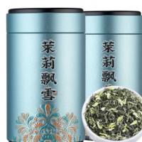 批发茉莉花茶茉莉飘雪耐泡浓香型茉莉飘雪2022新茶送礼罐装150g