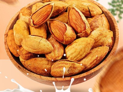 扁桃仁（巴旦木）批发坚果奶油味大颗粒连罐重零食杏仁整箱批发价图4