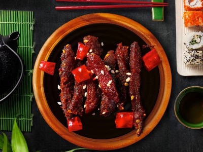 【三只松鼠麻辣味蜀香牛肉100gx1袋】川辣蜀香卤水牛肉干图3