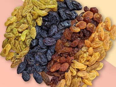 彩色葡萄干罐装四色葡萄干红绿混合黑加仑葡萄干水果干零食烘焙图3