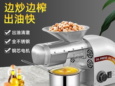 核桃全自动家用商用榨油机不锈钢小型榨油机家用榨油机图3