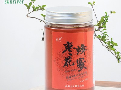 枣花蜂蜜500g瓶装 太泉甘肃特产 农家土蜂蜜批发 蜂蜜图2