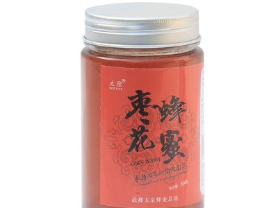 枣花蜂蜜500g瓶装 太泉甘肃特产 农家土蜂蜜批发 蜂蜜图5