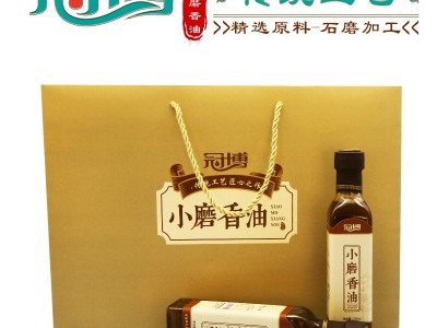 冠博芝麻油纯真小磨香油水代石磨工艺家用调味食用植物油礼盒批发图2