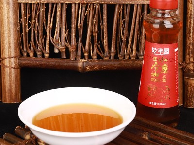 妙丰园古法石磨香油 芝麻油 味道香醇 100ml 瓶装礼盒装图2