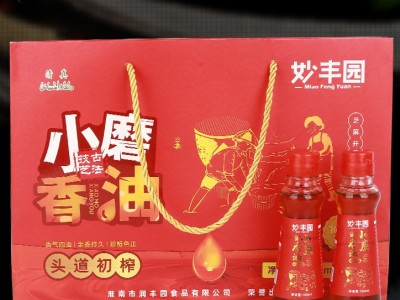 妙丰园古法石磨香油 芝麻油 味道香醇 100ml 瓶装礼盒装图3