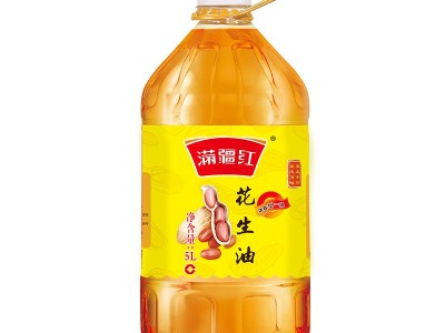 厂家供应现货多款可选 醇香 满疆红浓香型压榨花生油5L图4