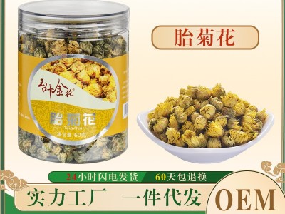 玉叶金花源头厂家供应易拉罐装60克新桐乡胎菊花花果茶养生 茶批发图2