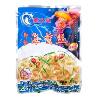 营口滢辉 即食海蜇头丝新鲜海鲜下酒菜厂家批发200g每袋6袋包邮