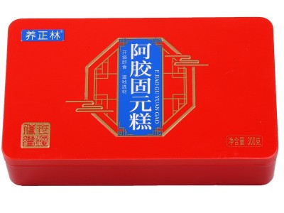 山东东阿养正林铁盒装阿胶固元糕300克女士即食型阿胶糕全国招商图4