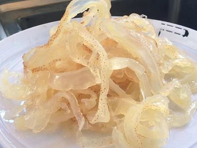 批发珊瑚花海蜇丝500克非即食花点珊瑚海蜇天然爽脆凉拌菜海蜇丝图2