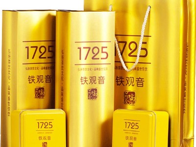 正品1725 浓香型茶叶 2022安溪高山铁观音礼盒装烟条乌龙新 茶批发图3