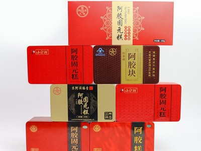 厂家一件代发山东可即食阿胶固元糕量足拉丝 盒装500g即食阿胶糕图2