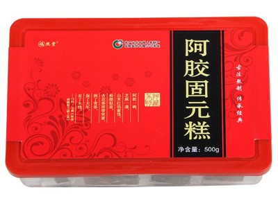 东阿即食阿胶糕500g一盒阿胶固元膏山东产地阿胶驴皮熬制阿胶块片图2