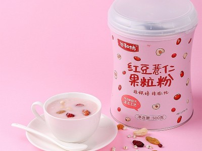 红豆薏仁果粒粉早餐代餐饱腹食品冲泡红豆薏米粉即食代餐粥图4