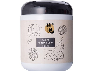 黑芝麻糊核桃桑葚黑豆粉早餐代餐粉黑芝麻粉黑芝麻糊500g图5