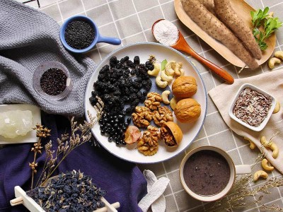 黑芝麻糊核桃桑葚黑豆粉早餐代餐粉黑芝麻粉黑芝麻糊500g图2
