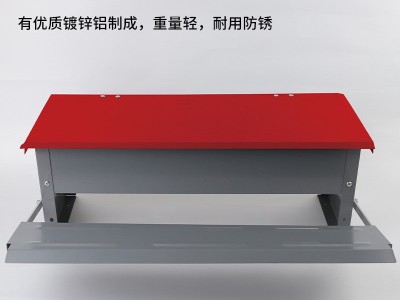 鸡用脚踏式鸡槽 镀锌铝防鼠防水家禽喂养饲料槽 自动踩踏式喂鸡槽图3