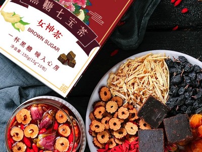 黑糖姜枣茶红枣桂圆枸杞玫瑰组合七宝茶包女神茶工厂代发图3