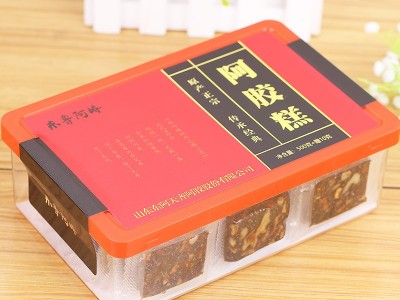 大量现货批发山东东阿铁盒装阿胶糕开袋即食阿胶块阿胶糕510克图2