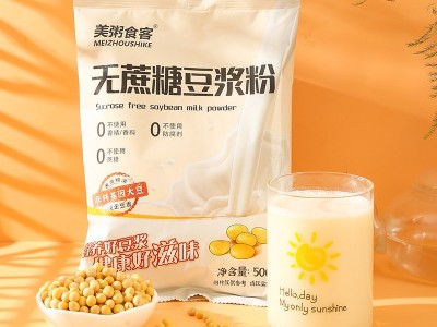 美粥食客无蔗糖豆浆粉懒人营养早餐速溶代餐食品即冲即饮500克/袋图3