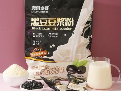 美粥食客黑豆豆浆粉网红同款懒人营养饱腹代餐粉即冲即饮500克/袋图4
