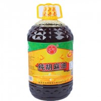 【5L】大容量物理压榨胡麻油桶装食用油植物油厂家直供