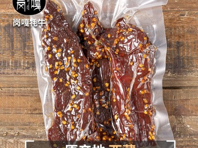 岗嘎牦牛西藏特产老干巴牛肉 卤味麻辣熟食牛肉五香味酱牛肉真空图3