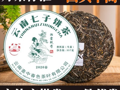 冰岛五寨云南七子饼茶冰岛 大树春茶老树普洱茶 生普357普洱茶饼图4