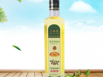 三绿缘食用核桃油 物理冷榨500ML精制核桃油大量批发量大从优图3