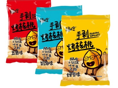 绿岭手剥烤核桃1000g礼盒装奶油蜂蜜五香多味薄皮核桃图3