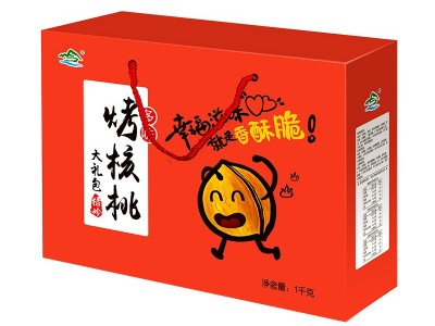 绿岭手剥烤核桃1000g礼盒装奶油蜂蜜五香多味薄皮核桃图5