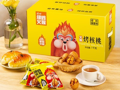 绿岭烤核桃1000g整箱装 蜂蜜、混合、草本味烤核桃图2