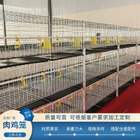 三层梁门立体式肉鸡笼清粪养鸡设备鸡笼子配件层叠式蛋鸡笼