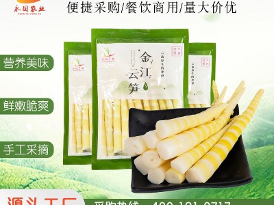云南金江厂家鲜嫩清水 竹笋尖罗汉笋火锅笋2.5kg*4袋商用整箱批发图5